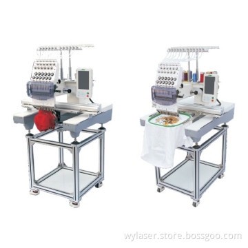 High Speed Computerized Tubular One Head Embroidery Machine with Touch Screen for Cap/Garment/T-Shit Compact Embroidery